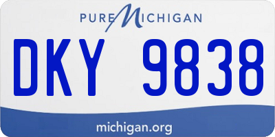 MI license plate DKY9838