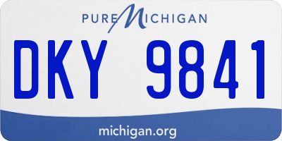 MI license plate DKY9841