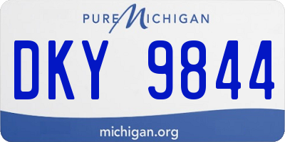 MI license plate DKY9844