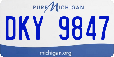 MI license plate DKY9847