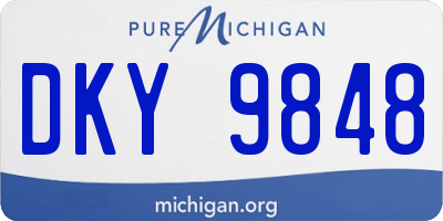 MI license plate DKY9848