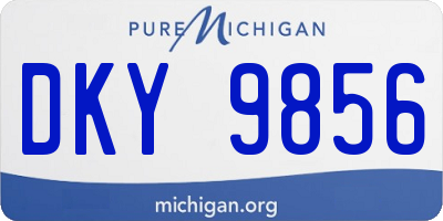 MI license plate DKY9856