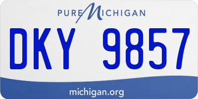 MI license plate DKY9857