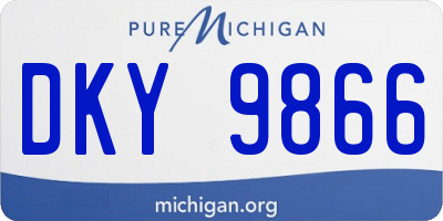 MI license plate DKY9866