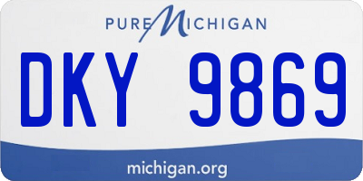 MI license plate DKY9869
