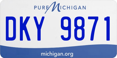 MI license plate DKY9871