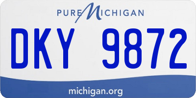 MI license plate DKY9872