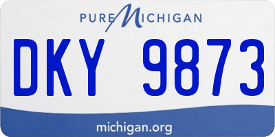 MI license plate DKY9873