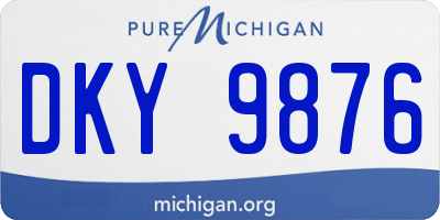 MI license plate DKY9876