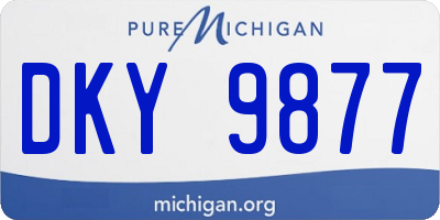 MI license plate DKY9877
