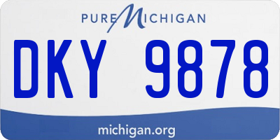 MI license plate DKY9878