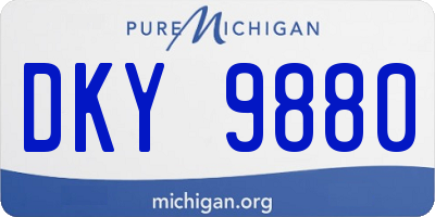 MI license plate DKY9880