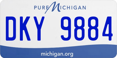 MI license plate DKY9884