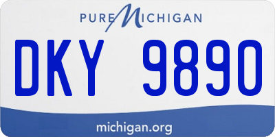 MI license plate DKY9890