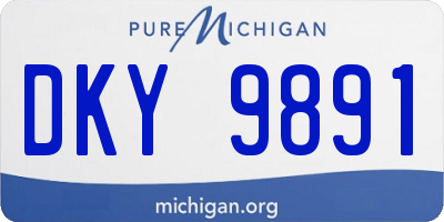 MI license plate DKY9891