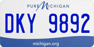 MI license plate DKY9892