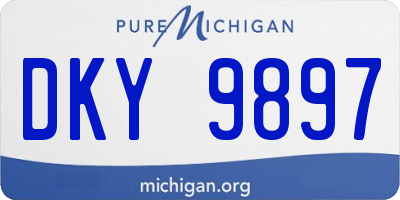 MI license plate DKY9897