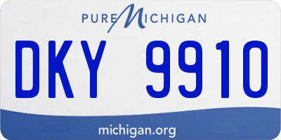 MI license plate DKY9910