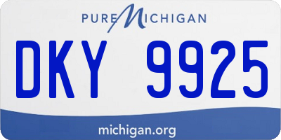 MI license plate DKY9925