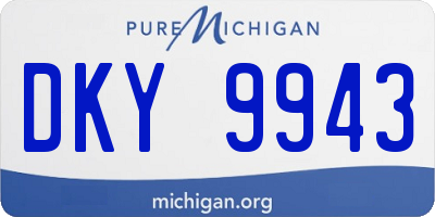 MI license plate DKY9943