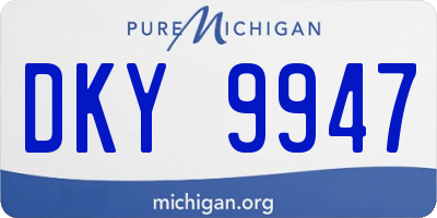 MI license plate DKY9947