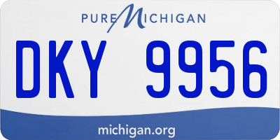 MI license plate DKY9956