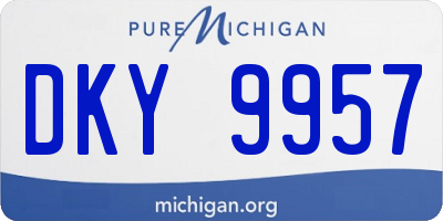 MI license plate DKY9957