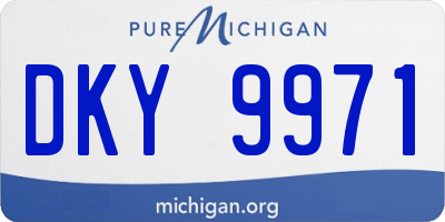 MI license plate DKY9971