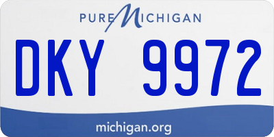 MI license plate DKY9972