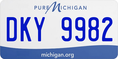 MI license plate DKY9982
