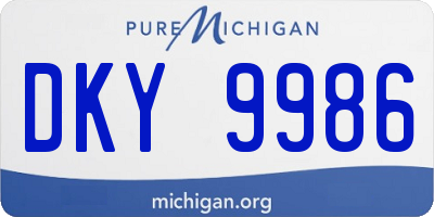 MI license plate DKY9986