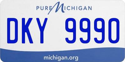 MI license plate DKY9990