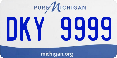 MI license plate DKY9999