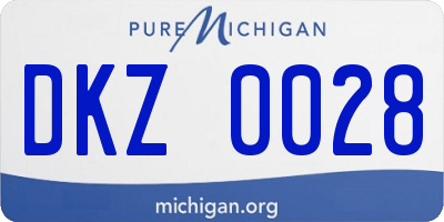 MI license plate DKZ0028