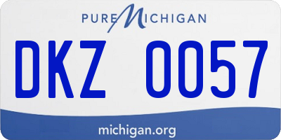 MI license plate DKZ0057