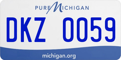 MI license plate DKZ0059