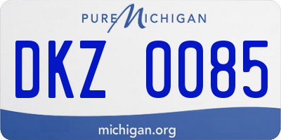 MI license plate DKZ0085