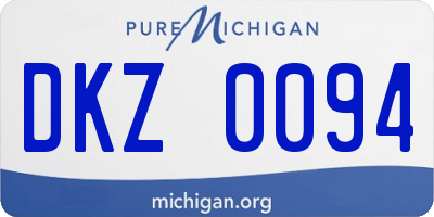 MI license plate DKZ0094