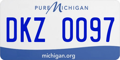 MI license plate DKZ0097