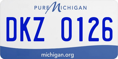 MI license plate DKZ0126