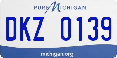 MI license plate DKZ0139