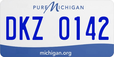MI license plate DKZ0142