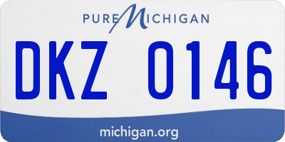 MI license plate DKZ0146