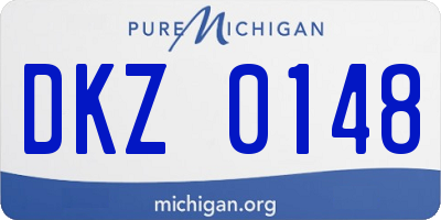 MI license plate DKZ0148