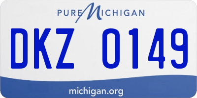 MI license plate DKZ0149