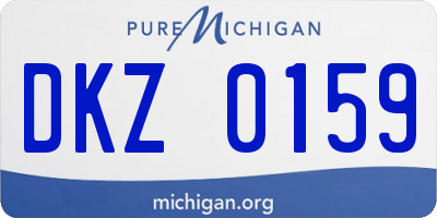 MI license plate DKZ0159