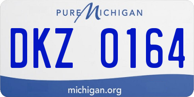 MI license plate DKZ0164