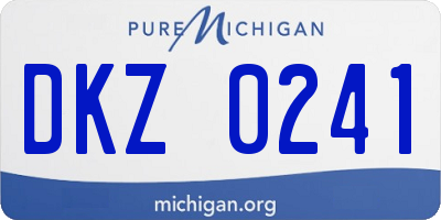 MI license plate DKZ0241