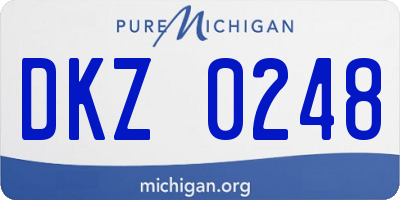 MI license plate DKZ0248