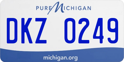MI license plate DKZ0249